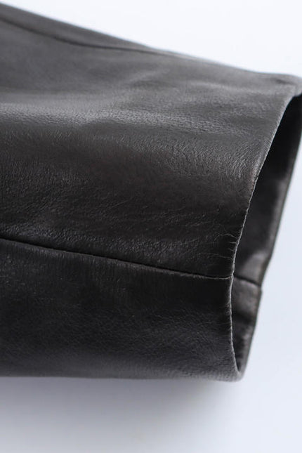 Single Button Black Color Notched Collar Long Sleeve Casual Fashion PU Leather blazer Jacket for Women
