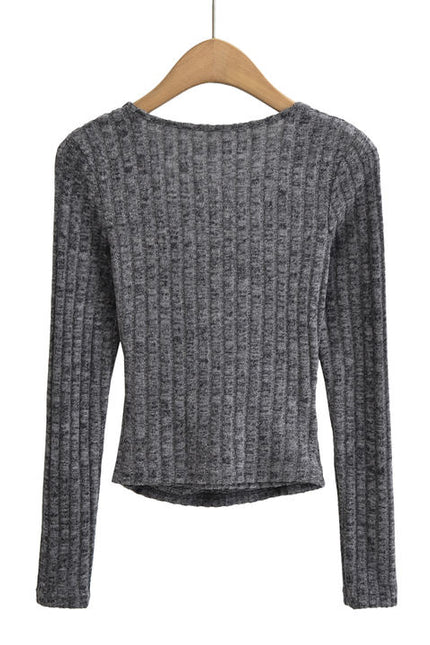 4 Colorway v Neck Long Sleeve Solid Color Casual Fashion Women t Shirt