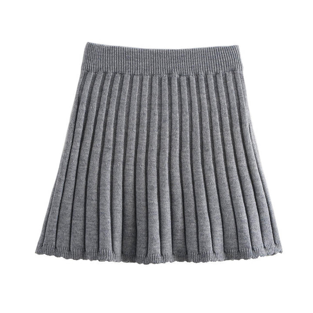 3 Colorway Peter Pan Collar Long Sleeve Cardigan Sweater Solid Color Mini Skirt Casual Fashion Women 2 Piece Set