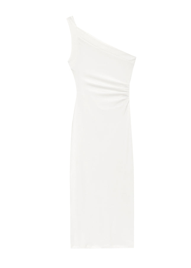 3 Colorway Asymmetrical Design Solid Color Sleeveless Casual Fashion Summer Long Dress for Women