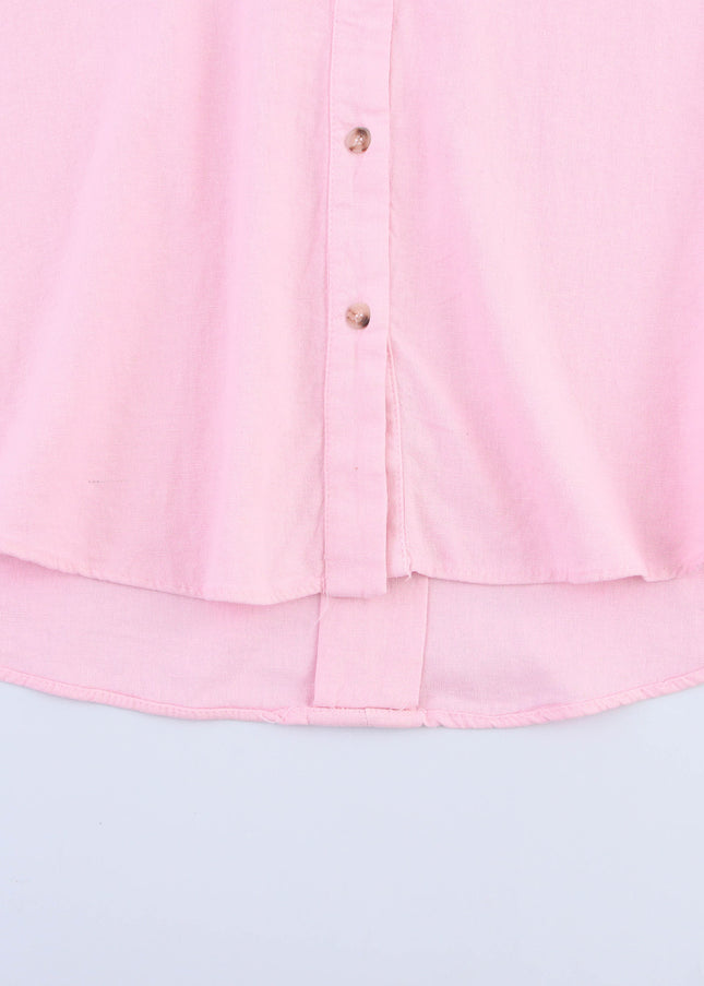 5 Colorway Buttons up Turn Down Collar Long Sleeve Casual Fashion Tops Blouse for Women