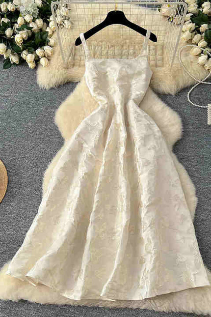 2024 New Design Sense Backless Retro Solid Color Women's Casual Dress Prom Dress