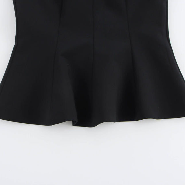 3 Colorway square Collar Sleeveless Solid Color Casual Fashion Blouse Shirts for Women