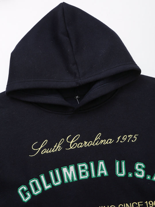Letter Print Solid Color Long Sleeve Casual Fashion Women Sweatshirt Hoodie