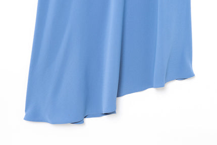 Asymmetrical Design Blue Color Sleeveless Casual Fashion Summer Long Dress for Women