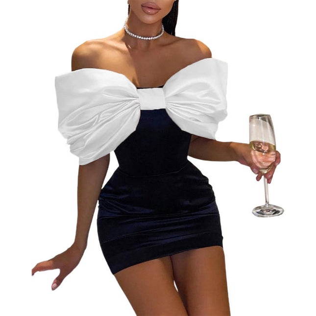 Women Sweet Satin Elegant Backless Front Bow Bodycon Evening Dress Sleeveless Pure Color Casual Dresses