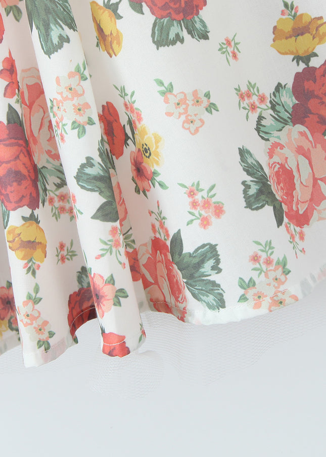 Floral Print Spaghetti Strap Multi Color Casual Fashion Cotton Ladies Mini slip Dress