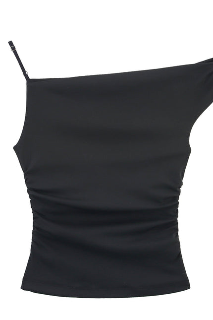 3 Colorway Solid Color Asymmetrical Design Casual Fashion Women's tank Tops