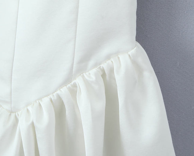 2 Colorway Shoulder Strap Solid Color Casual Fashion Mini Summer slip Dress for Women