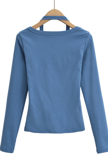 5 Colorway Solid Color Buttons up Long Sleeve Casual Fashion Women t Shirt
