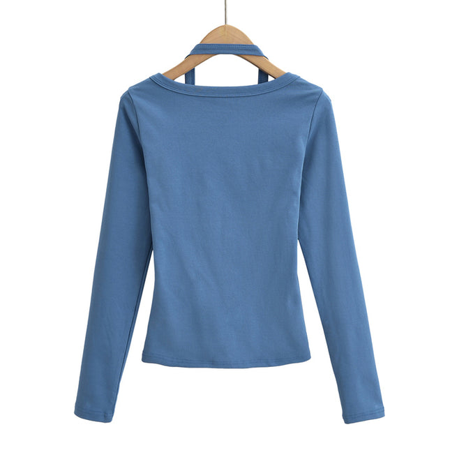 5 Colorway Solid Color Buttons up Long Sleeve Casual Fashion Women t Shirt