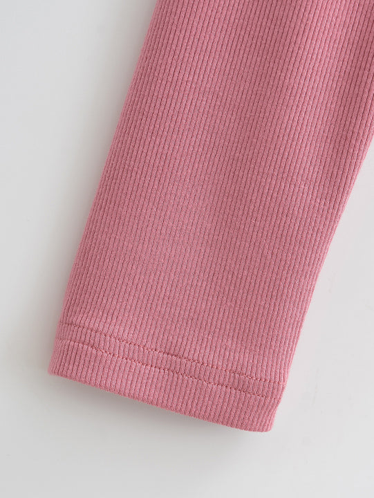 5 Colorway Solid Color Side Pleated Long Sleeve Crew Neck Casual Fashion Knitted Women t Shirt