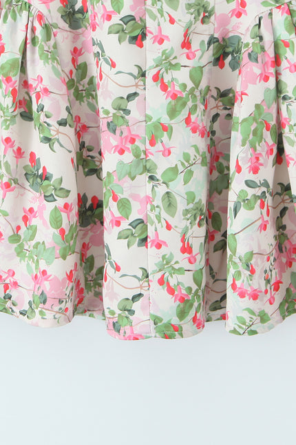 2 Colorway Back Hollow Out Floral Print Sleeveless Causal Fashion Summer Mini Halter Dress for Women