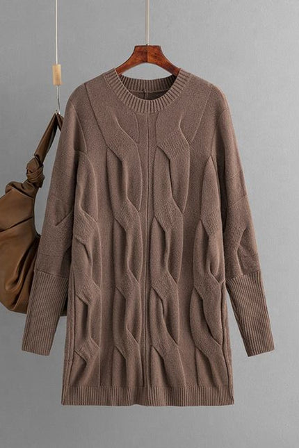 Loose Solid Color Simple Ladies Knitted Sweater