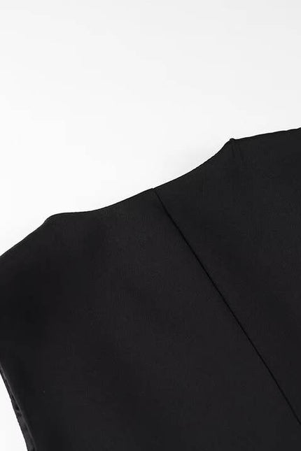 2 Colorway Crew Neck Solid Color Buttons up Casual Fashion Vest Waistcoat for Women