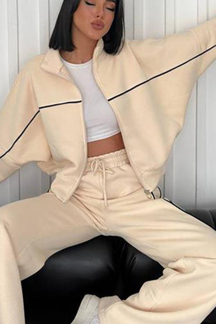 PASUXI New Arrival Women Pullover Crop Top Zipper Hoodie Soft Sweatshirt Sweatpants Women's Work Out Sets With Hoodies Sets