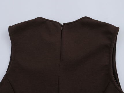 2 Colorway Solid Color Zipper Fly Hot Sale Casual Fashion Vest Waistcoat for Women