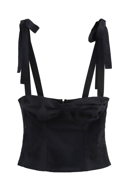 Black Color Shoulder Strap Hot Sale Casual Fashion Women's tank Top