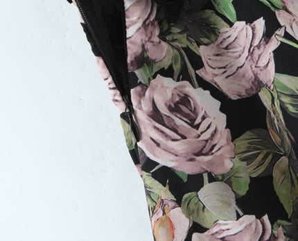 Shoulder Strap Floral Print Multi Color Casual Fashion Midi Dress for Women