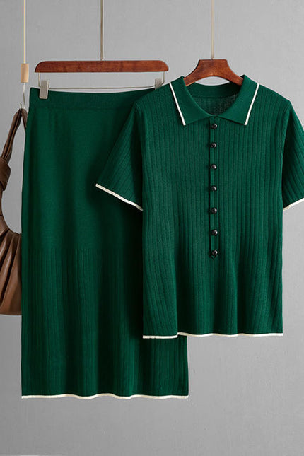 Cross-border Women's Temperament Knitted Skirt Set 2025 Spring and Summer New Fashion Two-piece Set