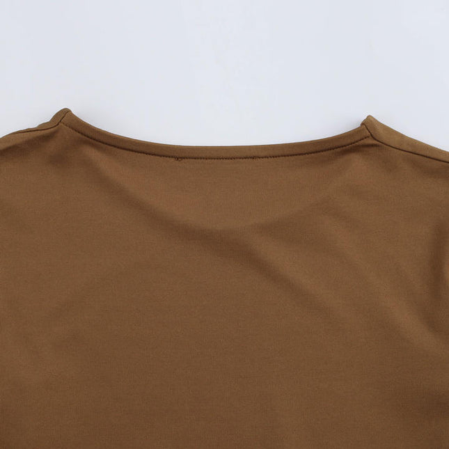 6 Colorway Crew Neck Long Sleeve Solid Color Casual Fashion Women Elegant One Piece Jumpsuit