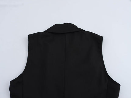 Notched Collar Black Color Front Flower Hot Sale Casual Fashion blazer Dress for Women