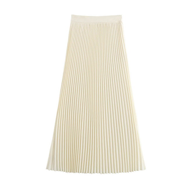 Notched Collar Single Breasted Vest Waistcoat Beige Color Long Skirt Casual Fashion Women 2 Piece Set