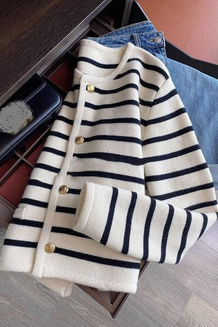 Cardigan for Women Single Breasted Crewneck Shirt Sweater Knit Cardigan