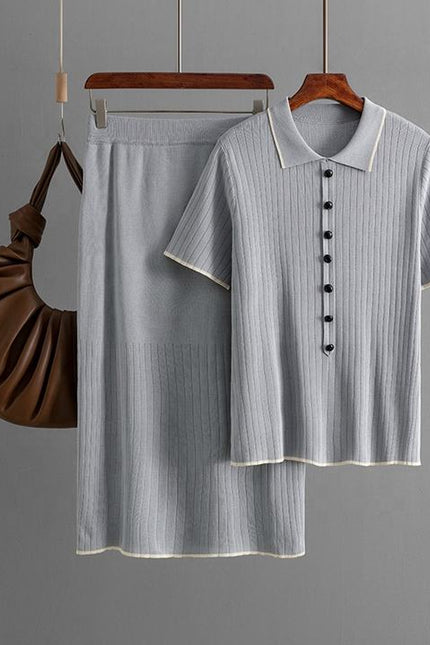 Cross-border Women's Temperament Knitted Skirt Set 2025 Spring and Summer New Fashion Two-piece Set