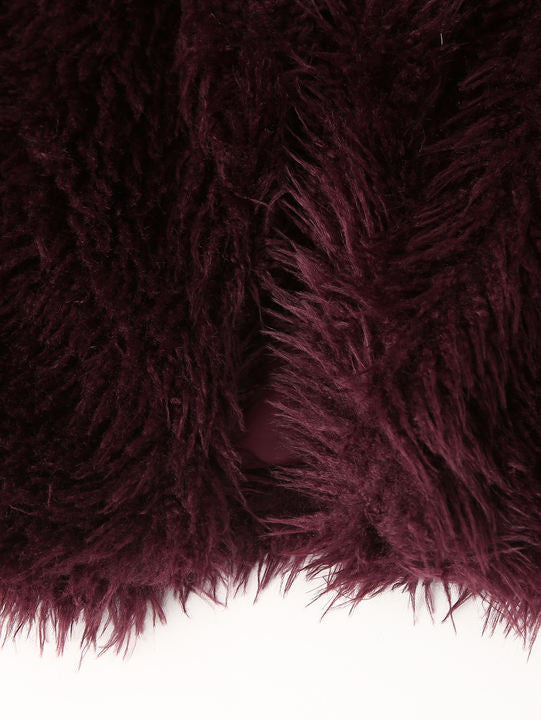 V Neck Burgundy Color Long Sleeve Causal Fashion Jacket for Women