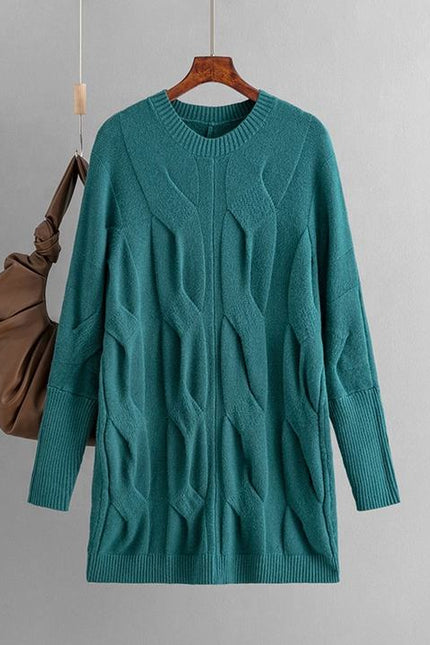 Loose Solid Color Simple Ladies Knitted Sweater