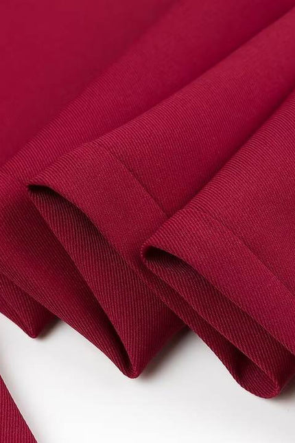 3 Colorway Color sólido Botón único Chaqueta de manga larga Pantalones largos Casual Mujer Conjunto de 2 piezas