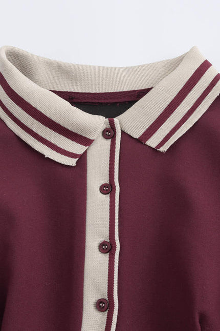 Turn Down Collar Short Sleeve Solid Color Bottom Pleated Casual Fashion Summer Mini Dress for Women