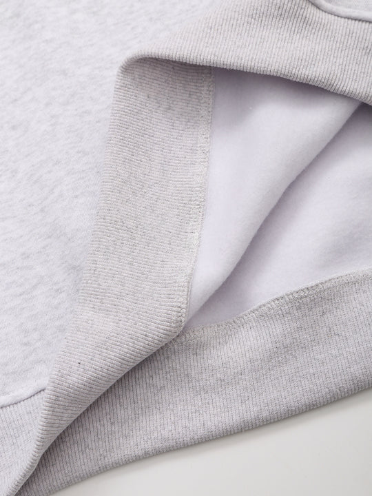 Crew Neck Gray Color Letter Embroidery Long Sleeve Casual Fashion Women Sweatshirt