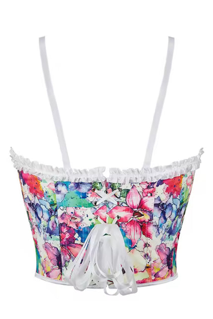 Pink Floral Waist Trainer Corset
