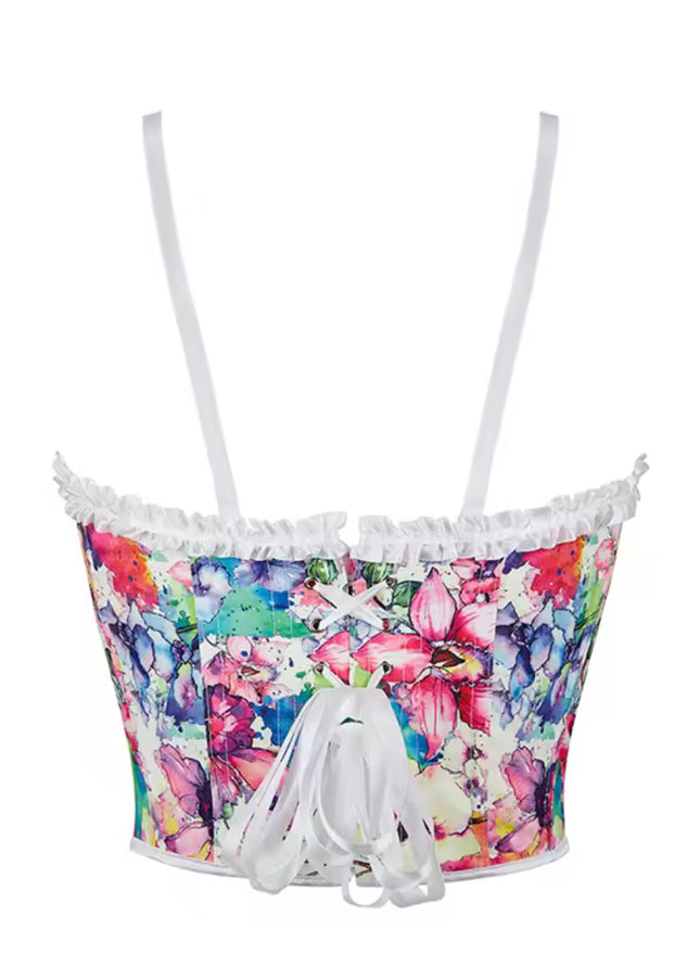 Pink Floral Waist Trainer Corset