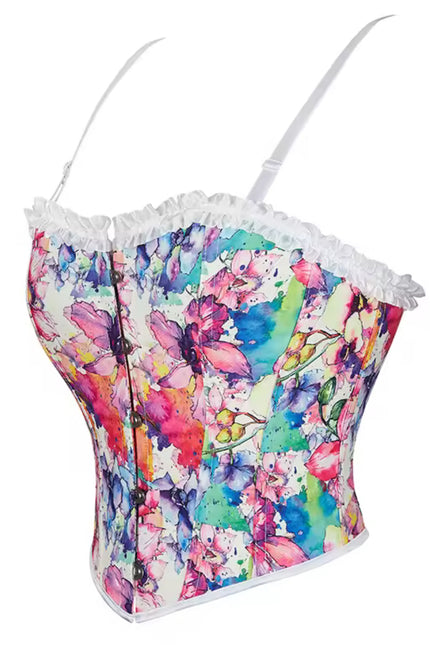 Pink Floral Waist Trainer Corset