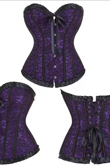 Steampunk Gothic Lace-Up Bustier Corset Top