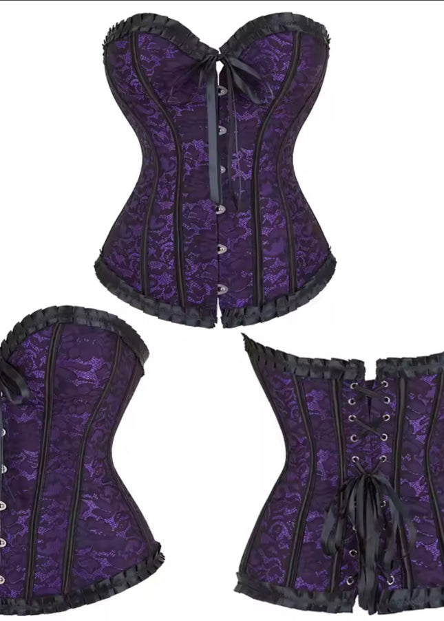 Steampunk Gothic Lace-Up Bustier Corset Top