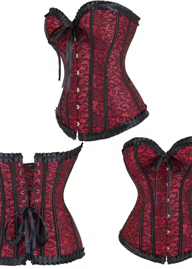 Steampunk Gothic Lace-Up Bustier Corset Top