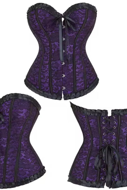 Steampunk Gothic Lace-Up Bustier Corset Top