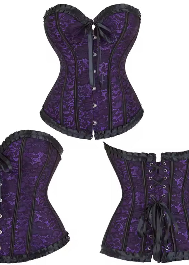 Steampunk Gothic Lace-Up Bustier Corset Top