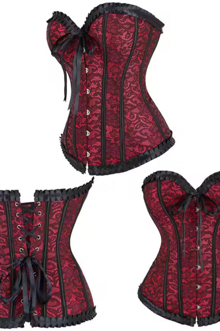 Steampunk Gothic Lace-Up Bustier Corset Top