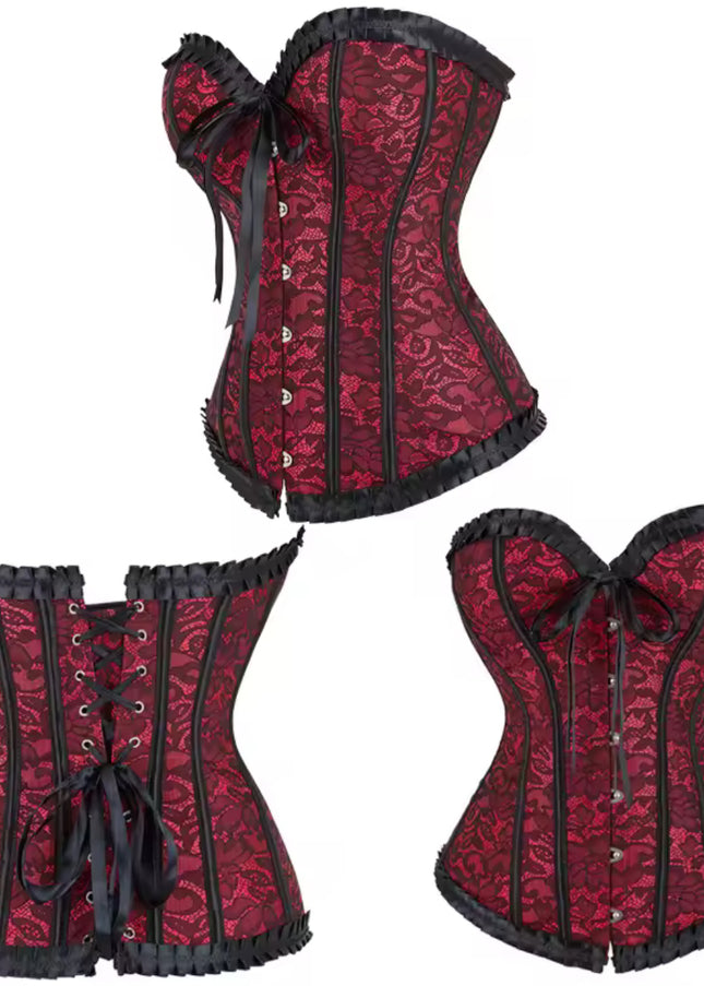 Steampunk Gothic Lace-Up Bustier Corset Top