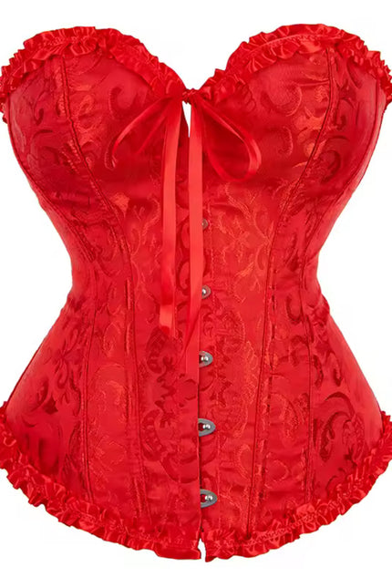 Jacquard Gothic Corset – Floral Embroidered