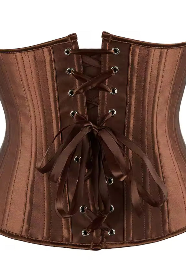 Satin Vintage Underbust Waist Corset for Women