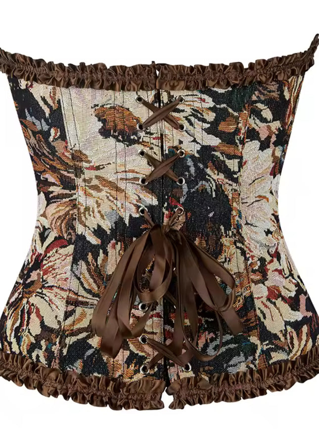 Women's Renaissance Corset – Daisy Jacquard, 12 Plastic Bones