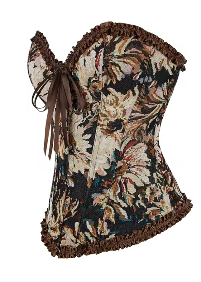 Women's Renaissance Corset – Daisy Jacquard, 12 Plastic Bones
