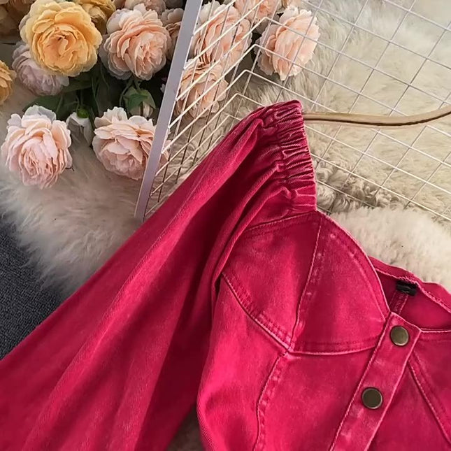 Casual Denim Short Jumpsuits Autumn High Waist Vintage Jump Suits Ladies Retro Overalls One Piece Wholesale