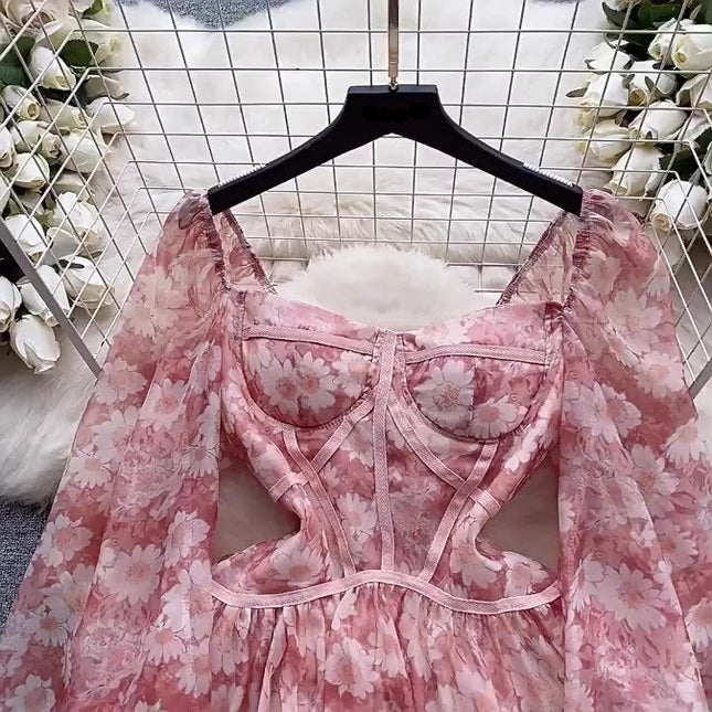Mini Flower Dress Women Casual Good Price Natural Casual Dress